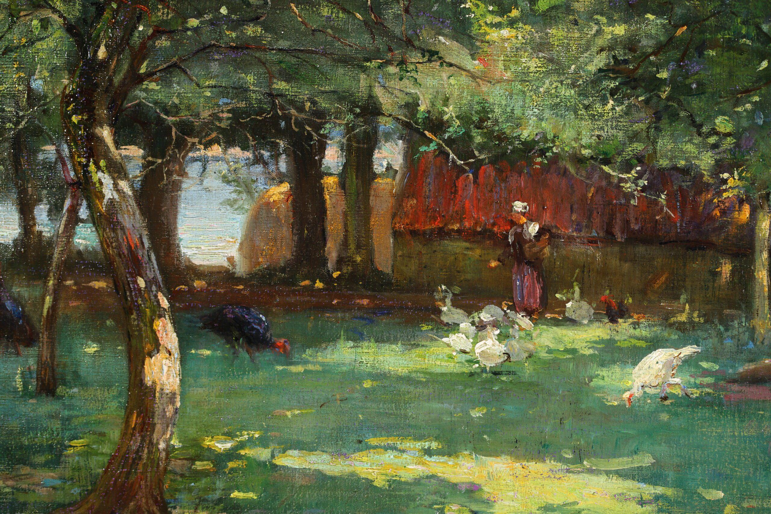 Dans le verger - Impressionist Landscape Oil by Margaret Campbell Macpherson  For Sale 6