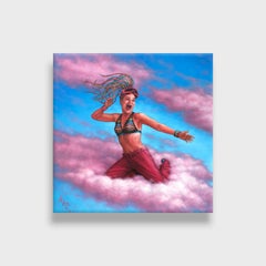 A Magisterial Figuratives Gemälde, Öl auf Leinwand, Gemälde „Cloud 9: Coast“