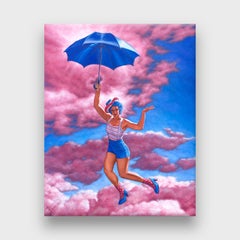 Ein magisches Gemälde, Öl auf Leinwand, Gemälde, „Cloud 9: Schweben“