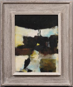 Antique American Modernist Abstract Expressionist Large Signed Oil Painting
