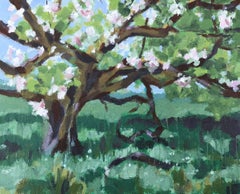 The old Apple Tree, Margaret Crutchley, Landscape art, Original painting 