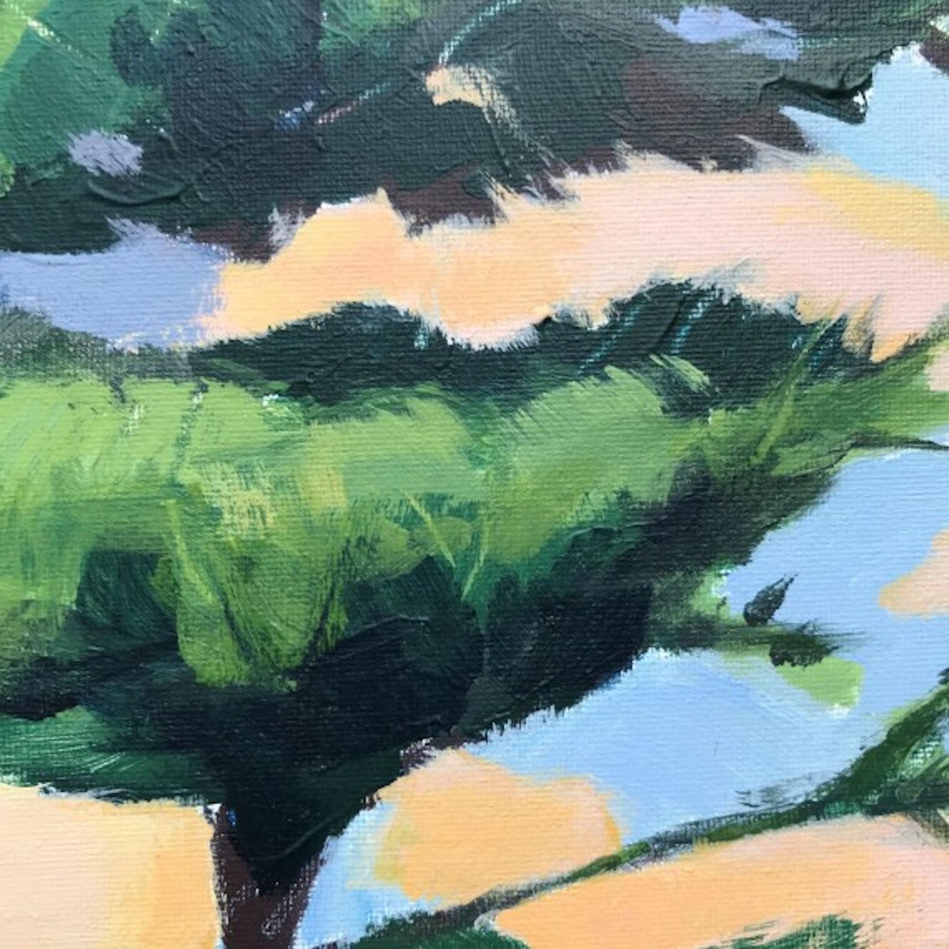 Cedar Of Lebanon At Sunset, Margaret Crutchley, Original Landscape Painting 1