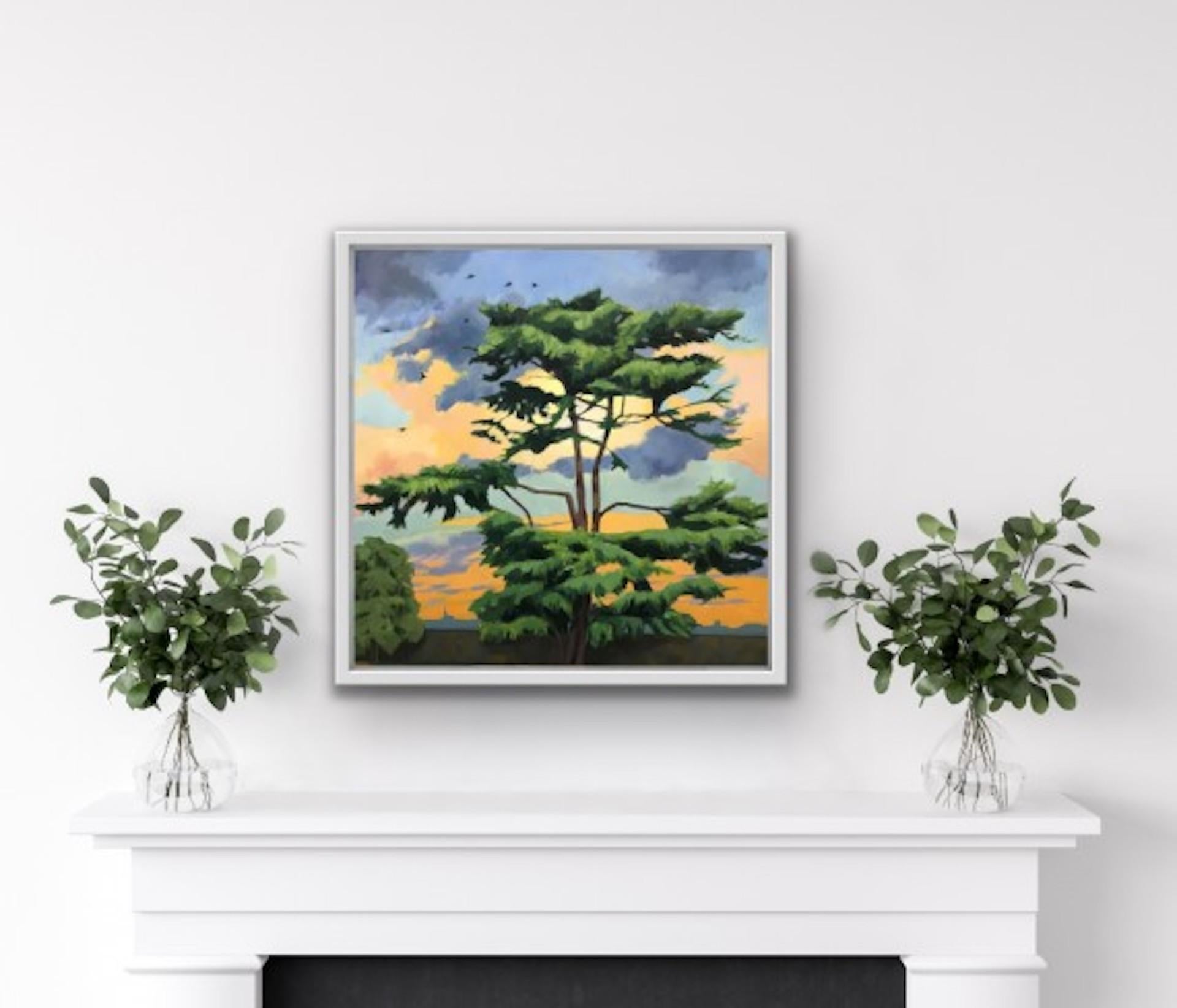 Cedar Of Lebanon At Sunset, Margaret Crutchley, Original Landscape Painting 6