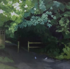 Margaret Crutchley, Along the Dark Path, Original Painting, Affordable Art