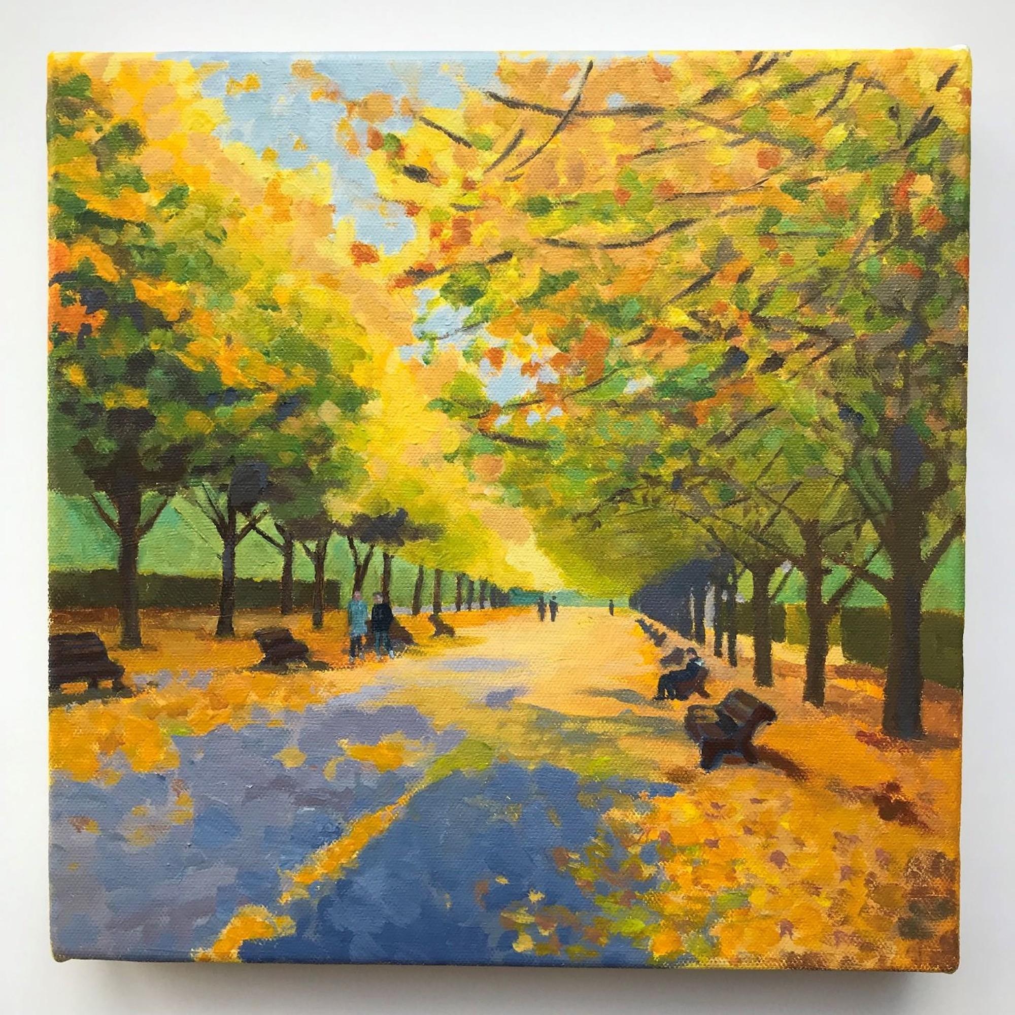 Margaret Crutchley, Regent's Park im Herbst, zeitgenössisches impressionistisches Gemälde im Angebot 2