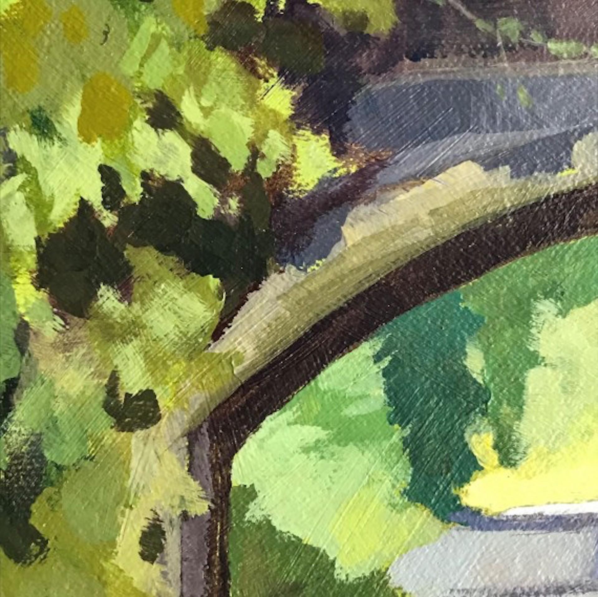 Margaret Crutchley, Under the Bridge, Original Landscape Art, Affordable Art 2