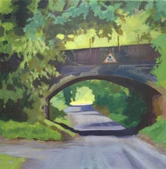 Margaret Crutchley, Under the Bridge, Original Landscape Art, Affordable Art