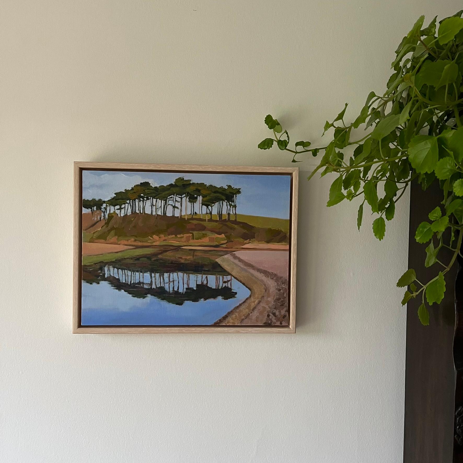 Estuario del río, Paisaje, Costal, Devon, Pintura acrílica sobre tabla en venta 2