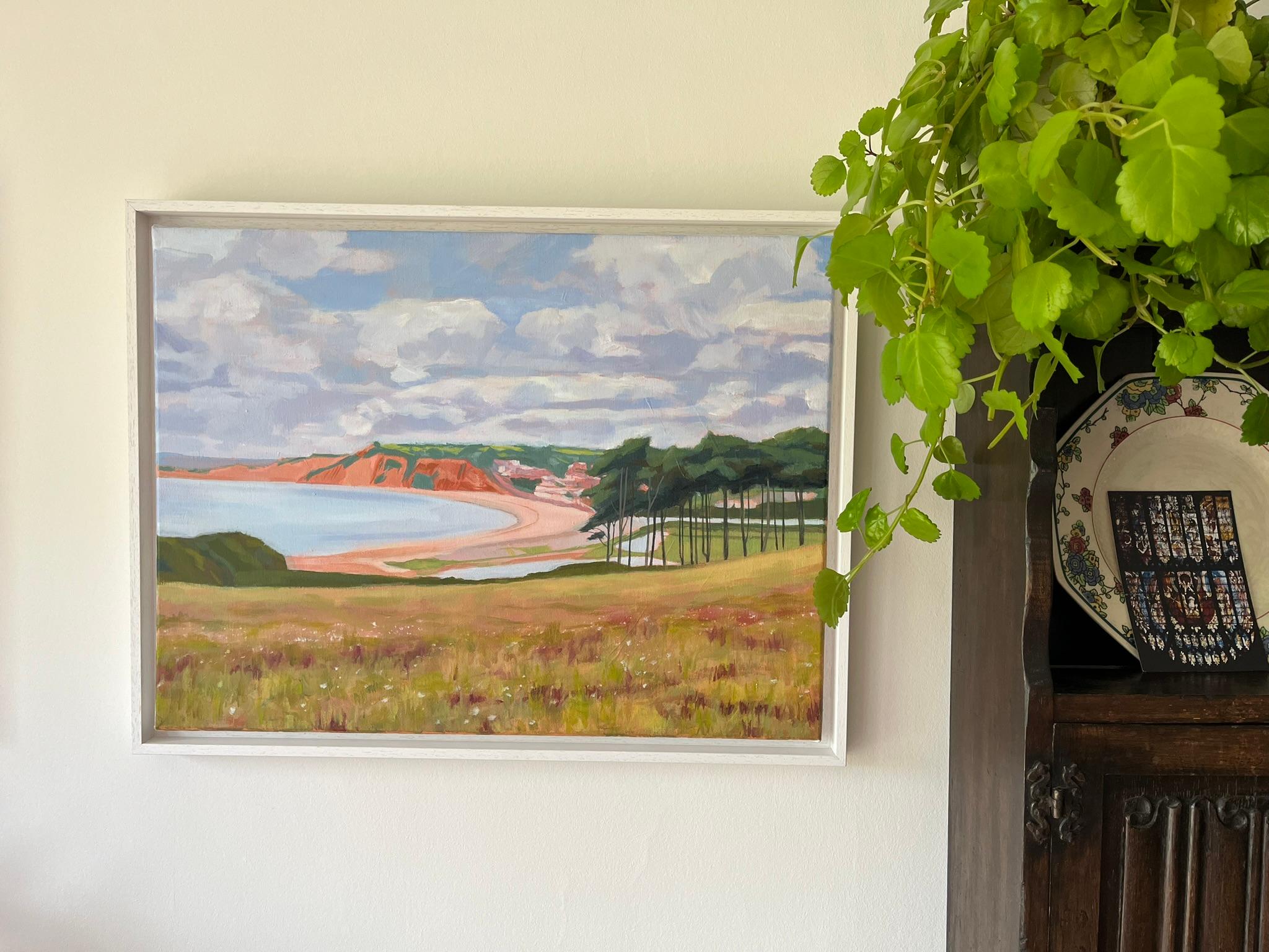  View of Budleigh Salterton from the Cliff, Original painting, Landscape  For Sale 2