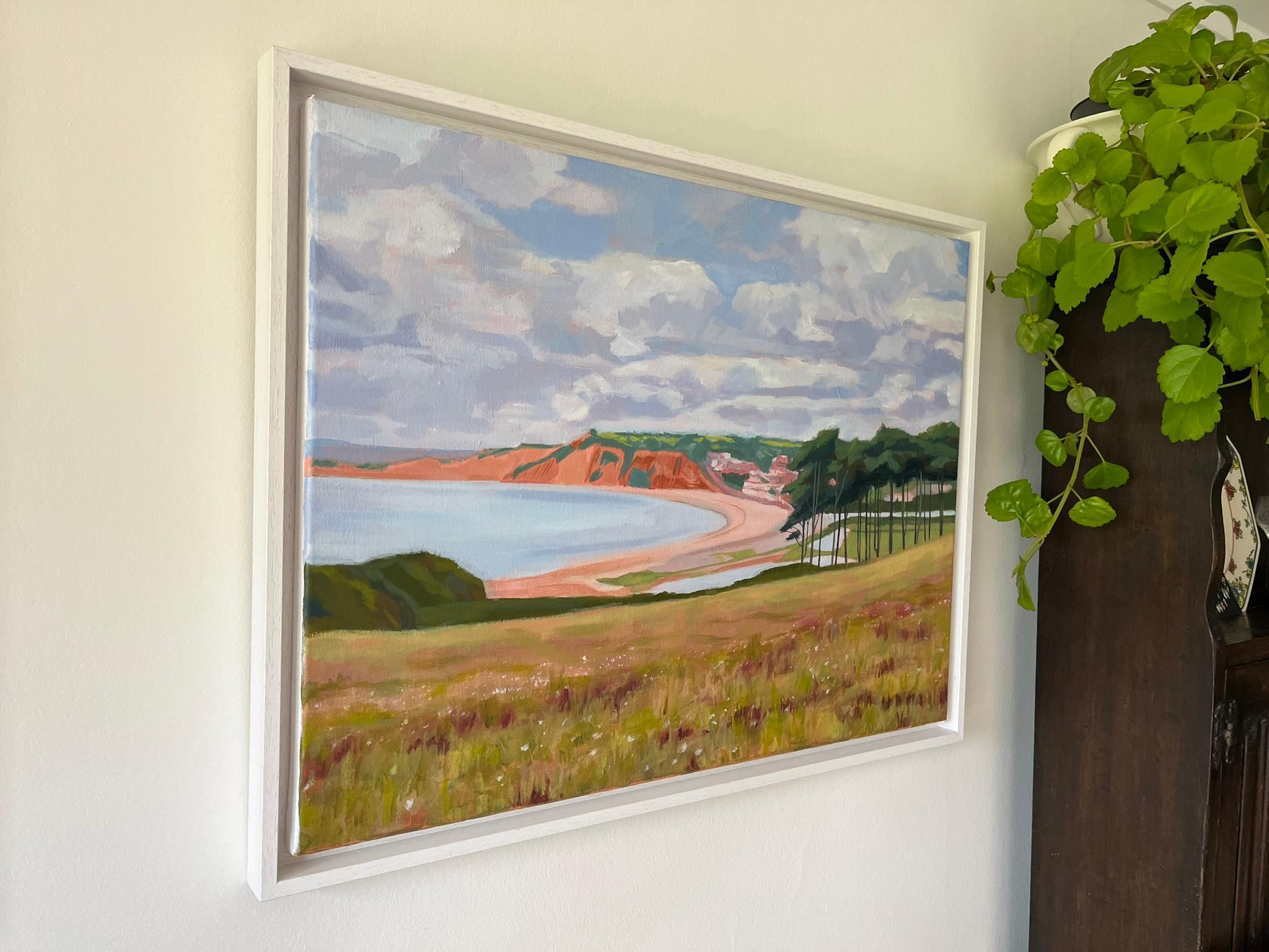  View of Budleigh Salterton from the Cliff, Original painting, Landscape  For Sale 3