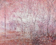 Central Park, New York, John Lennon Tribu.  Impressionist Landscape Oil Painting