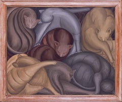 Cats sleeping by female British artist Margaret Dora Mendelssohn Benecke