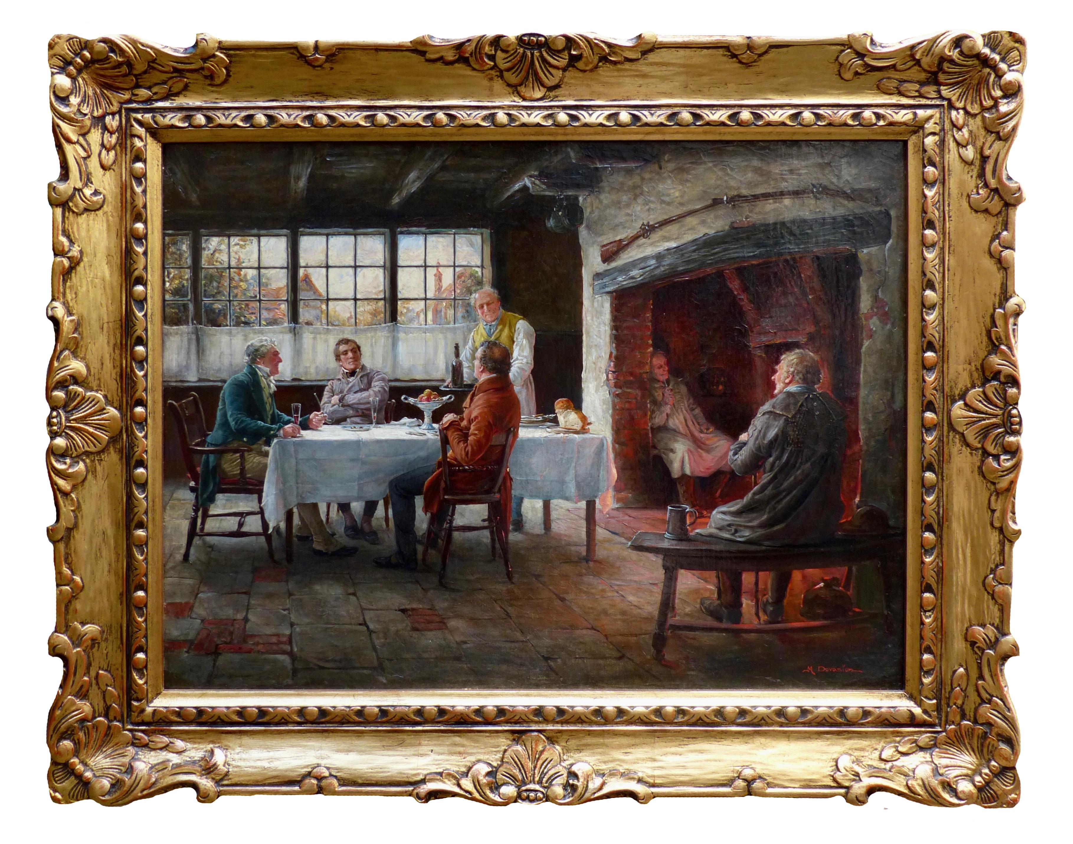 Dopo cena riposa un po' - Scena domestica tipicamente britannica - Painting di Margaret Dovaston