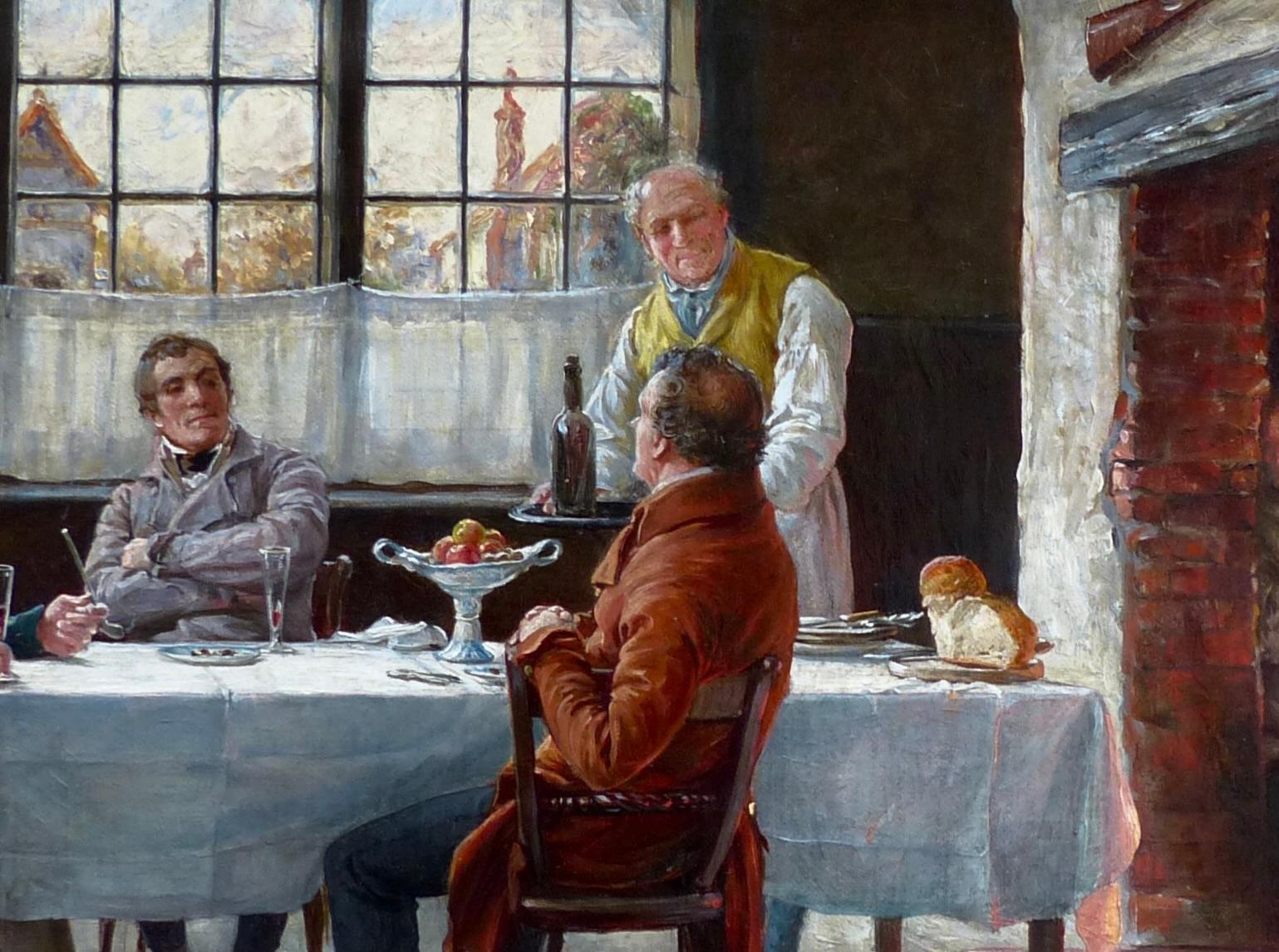 Dopo cena riposa un po' - Scena domestica tipicamente britannica - Painting Accademia di Margaret Dovaston