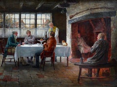 Antique After Dinner Rest Awhile - Quintessentially British Domestic Scene