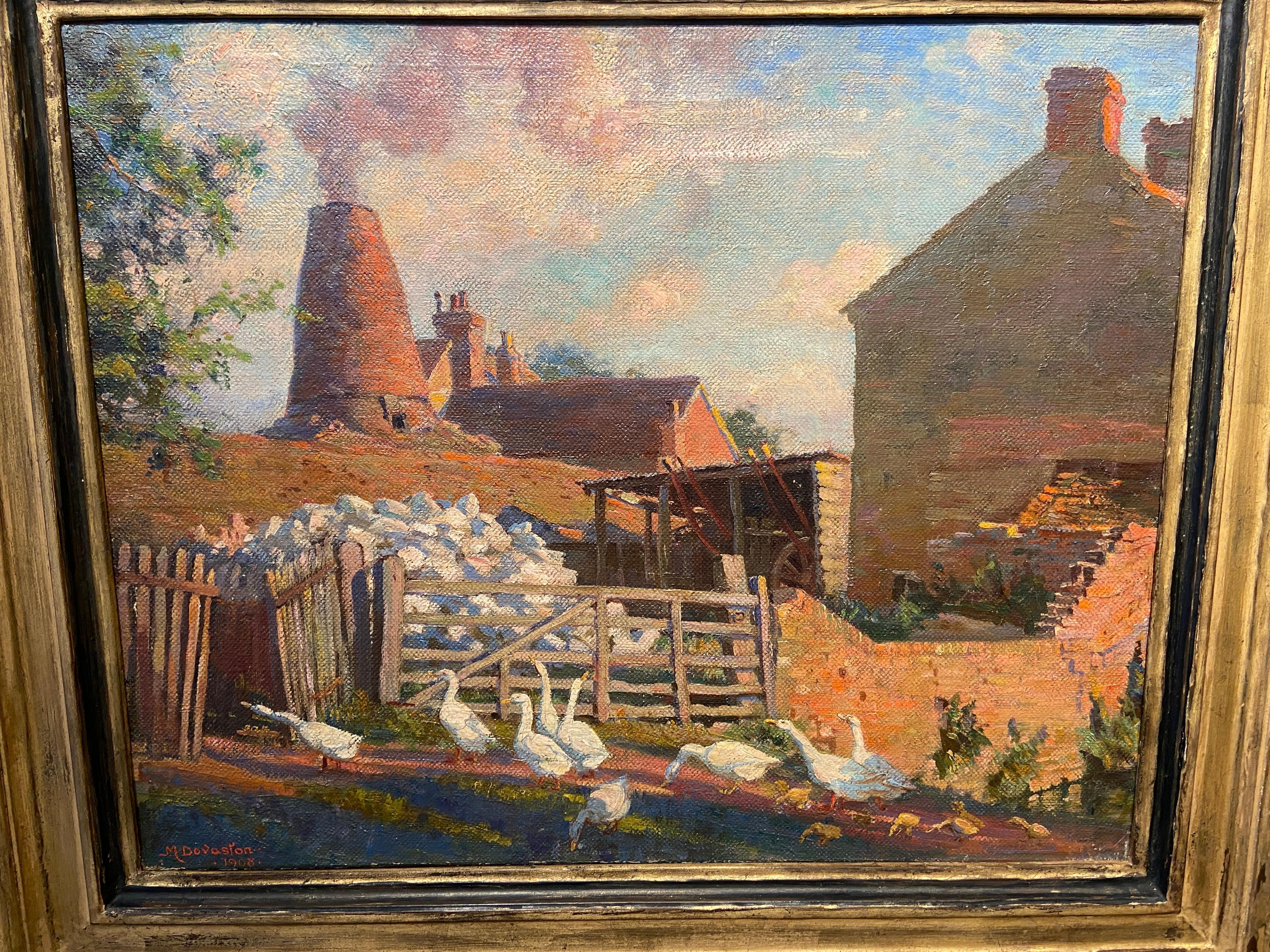 The Awakening of Spring, Early 20th Century Signed Oil Landscape For Sale 1