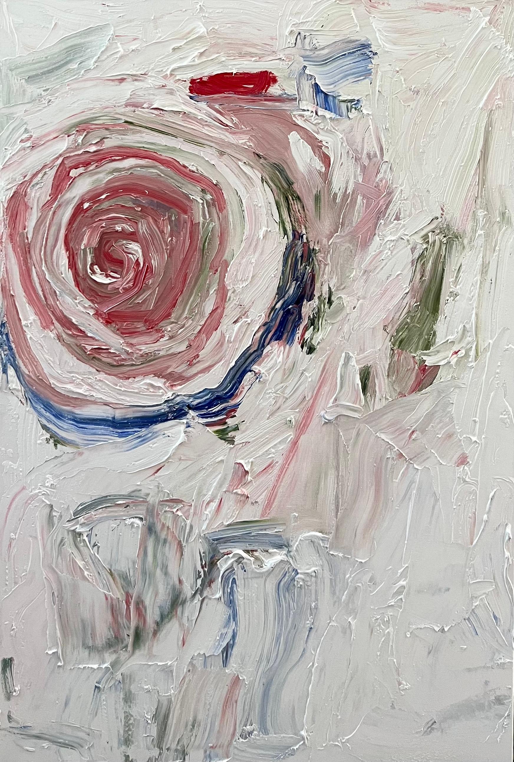 Bullseye Camellia #2 - Painting by Margaret Evangeline