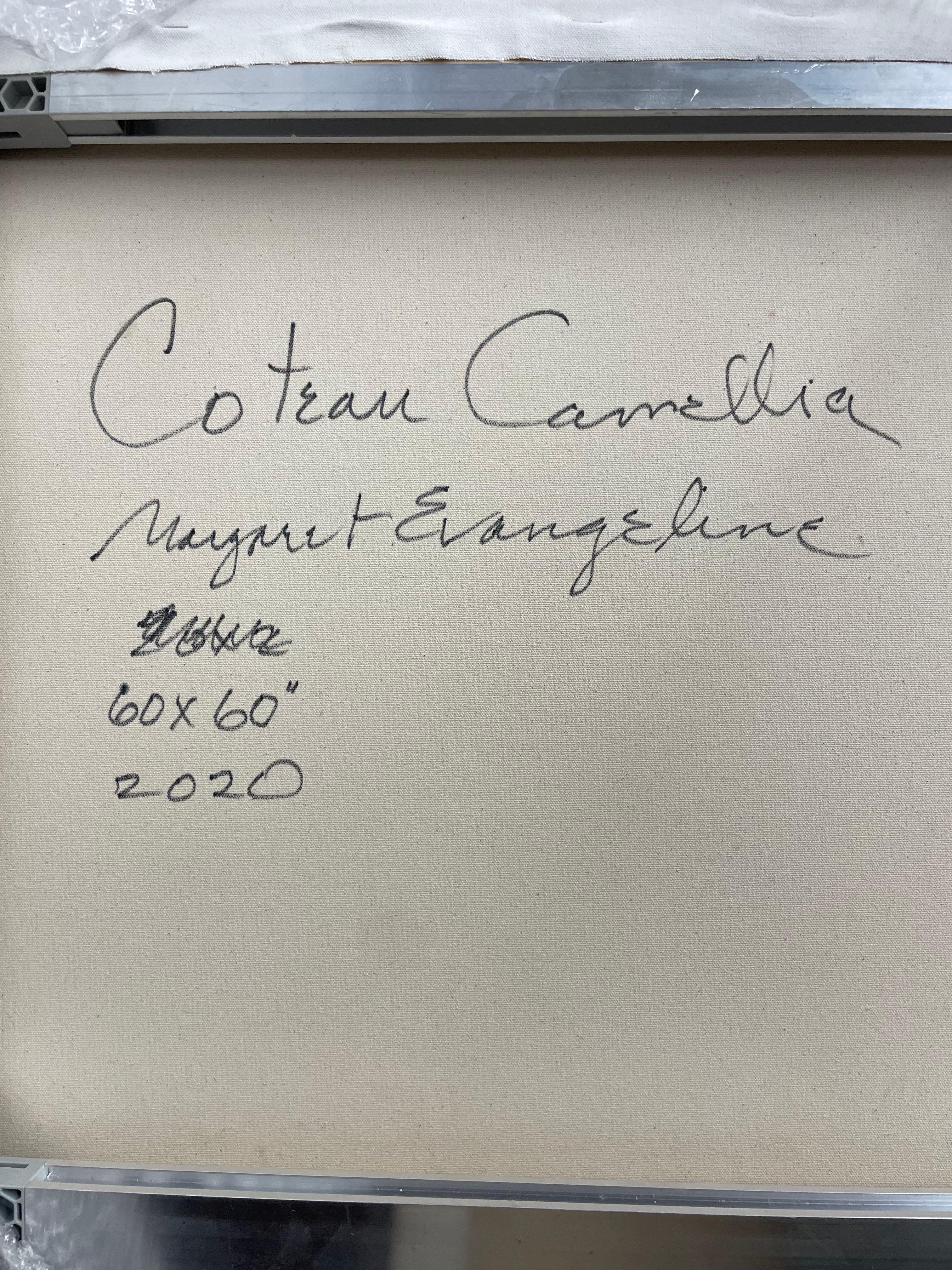 Coteau Camellia - Contemporary Painting by Margaret Evangeline
