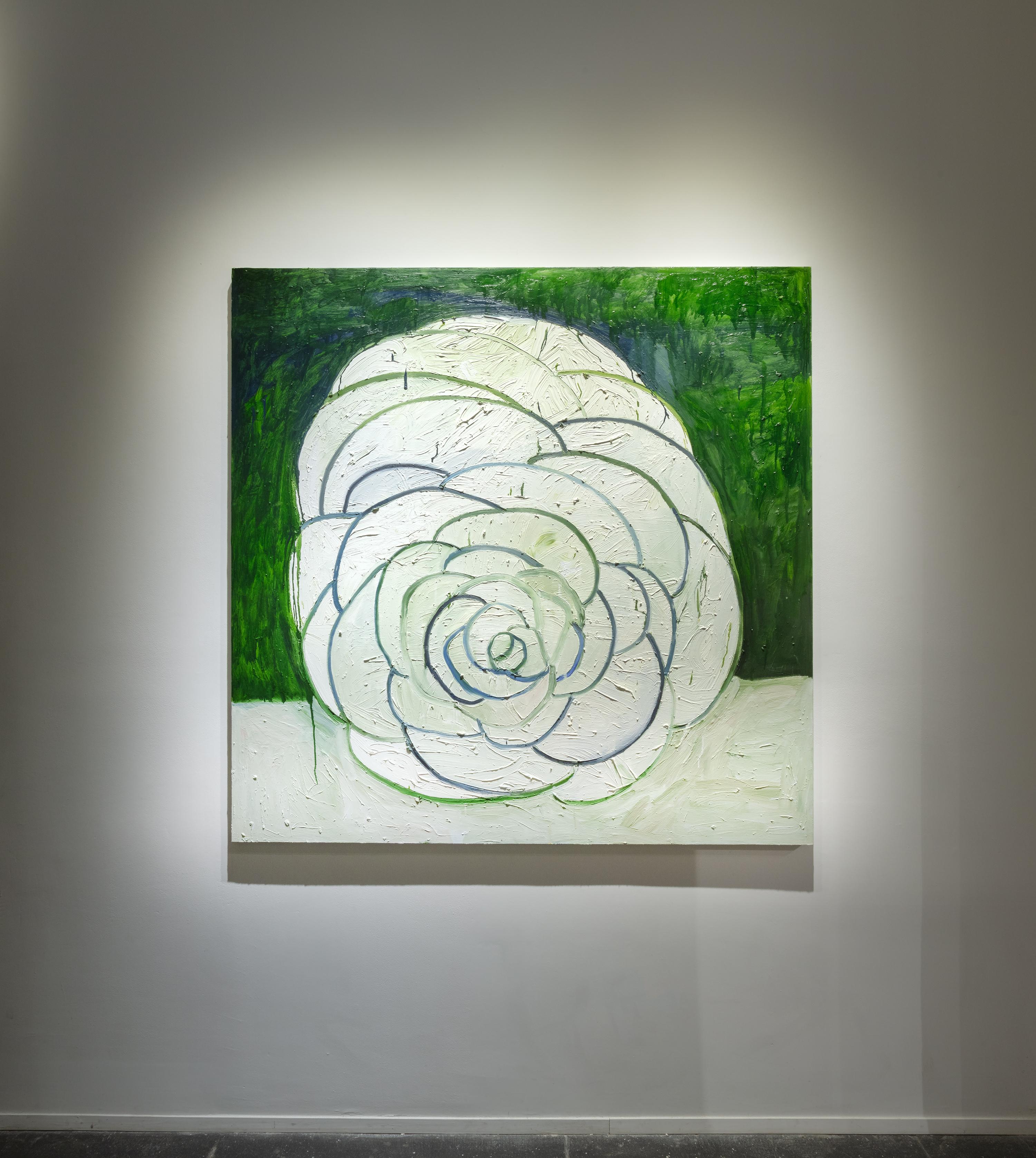 Camelia verde - Painting di Margaret Evangeline