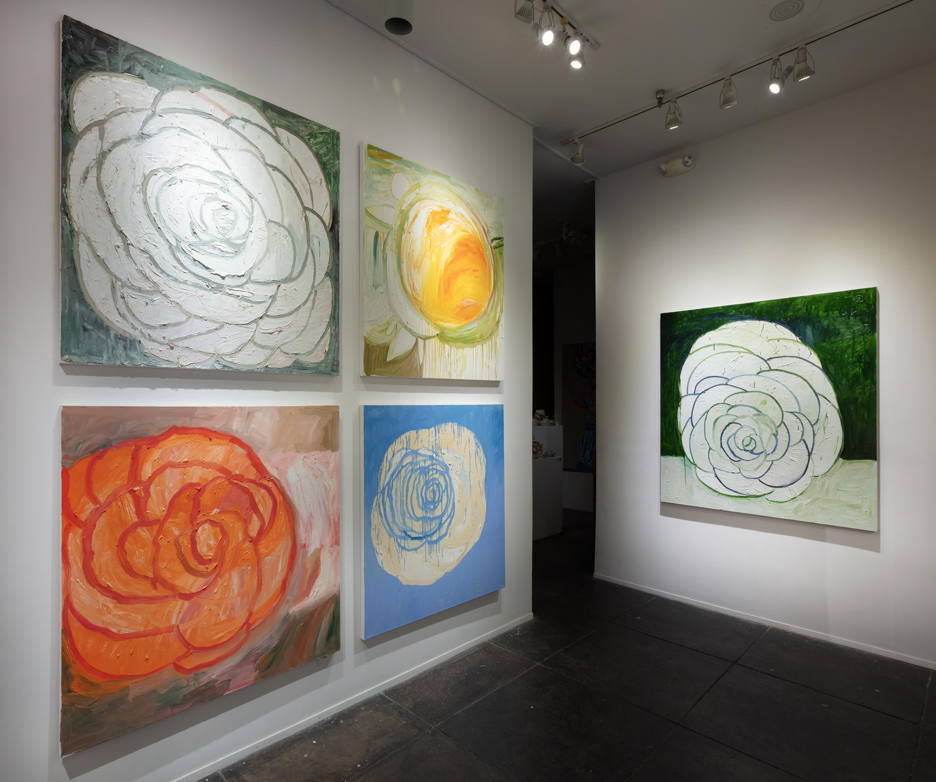 Camelia verde - Painting Contemporaneo di Margaret Evangeline