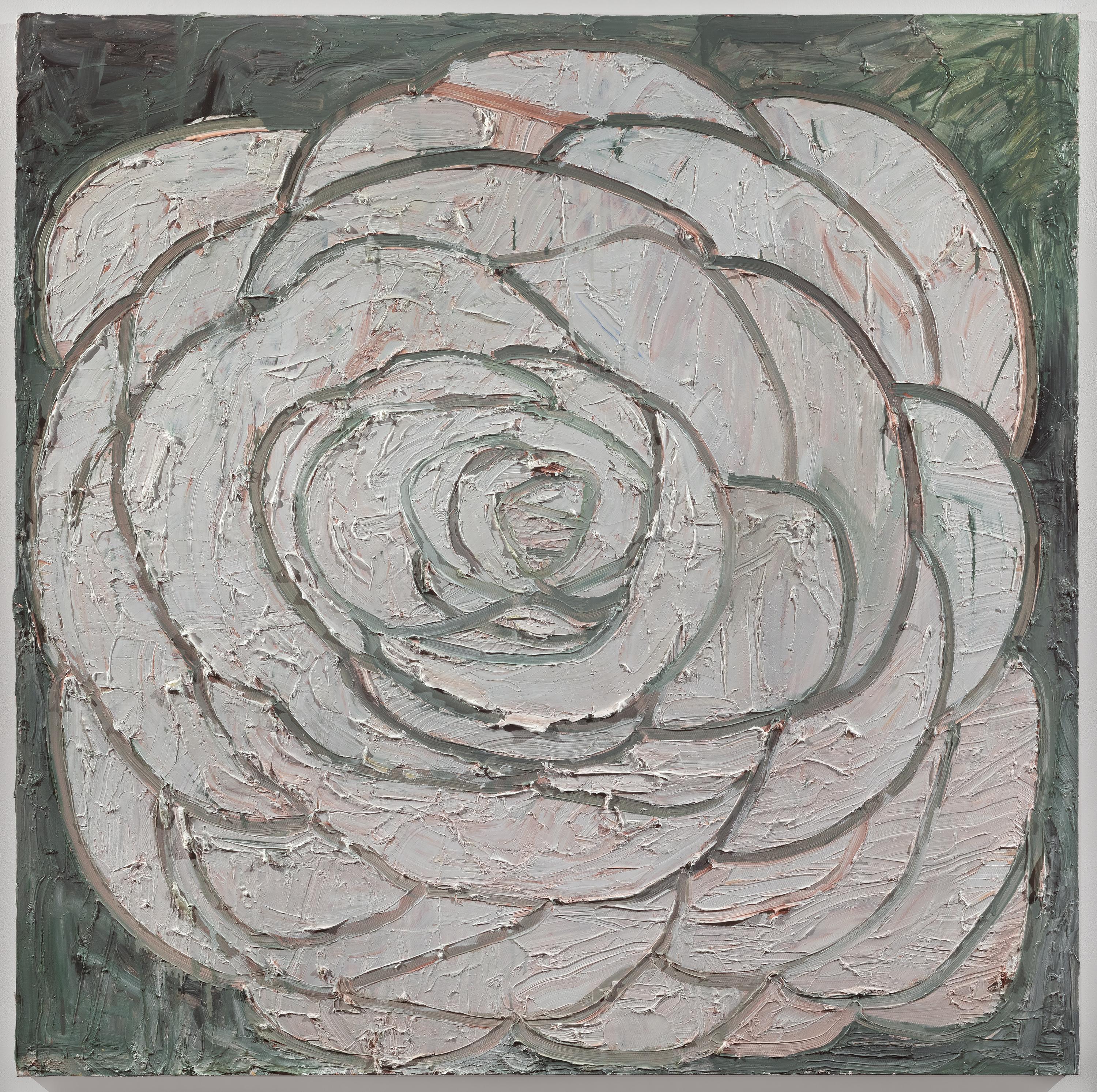 Margaret Evangeline Abstract Painting - Infrastructure Camellia