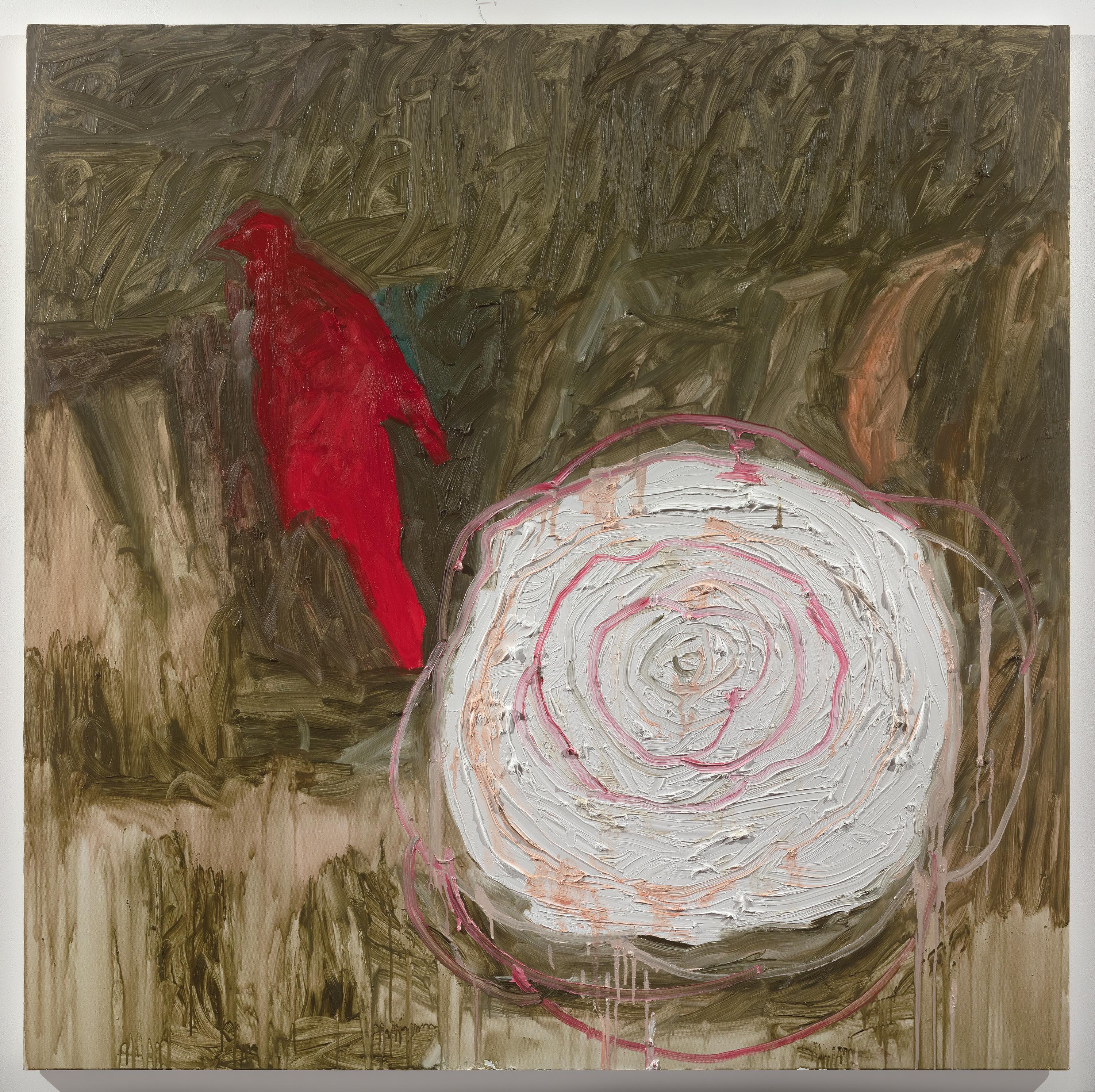 Margaret Evangeline Abstract Painting - Red Rover, Red Rover