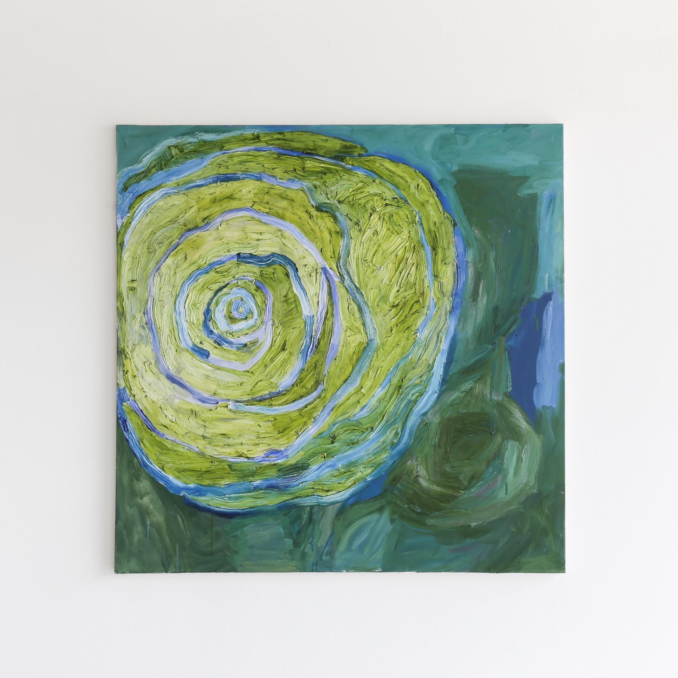 Margaret Evangeline Abstract Painting - Whirling Camellia
