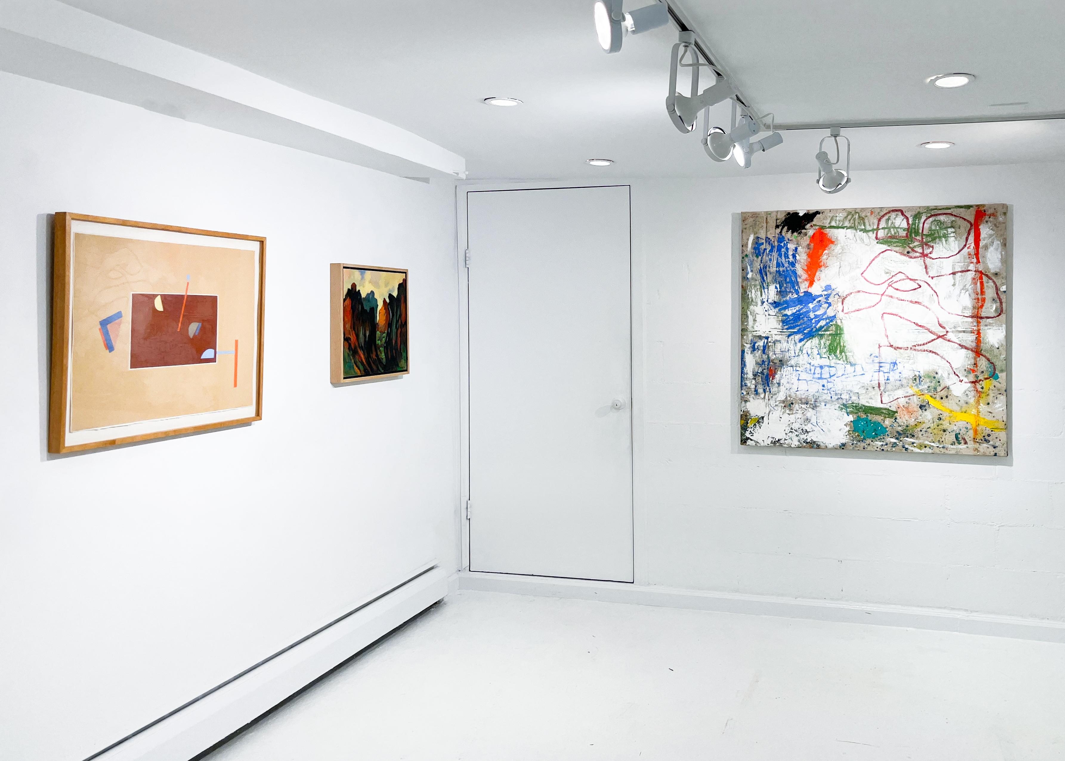 Peering Through, mehrfarbiges abstraktes expressionistisches Gemälde auf Leinwand im Angebot 2