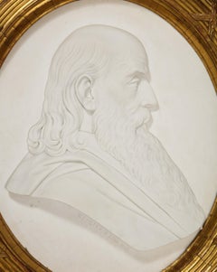 Margaret Foley (American, 1827-1877) Marble Bust "Head of Prophet Zephaniah"