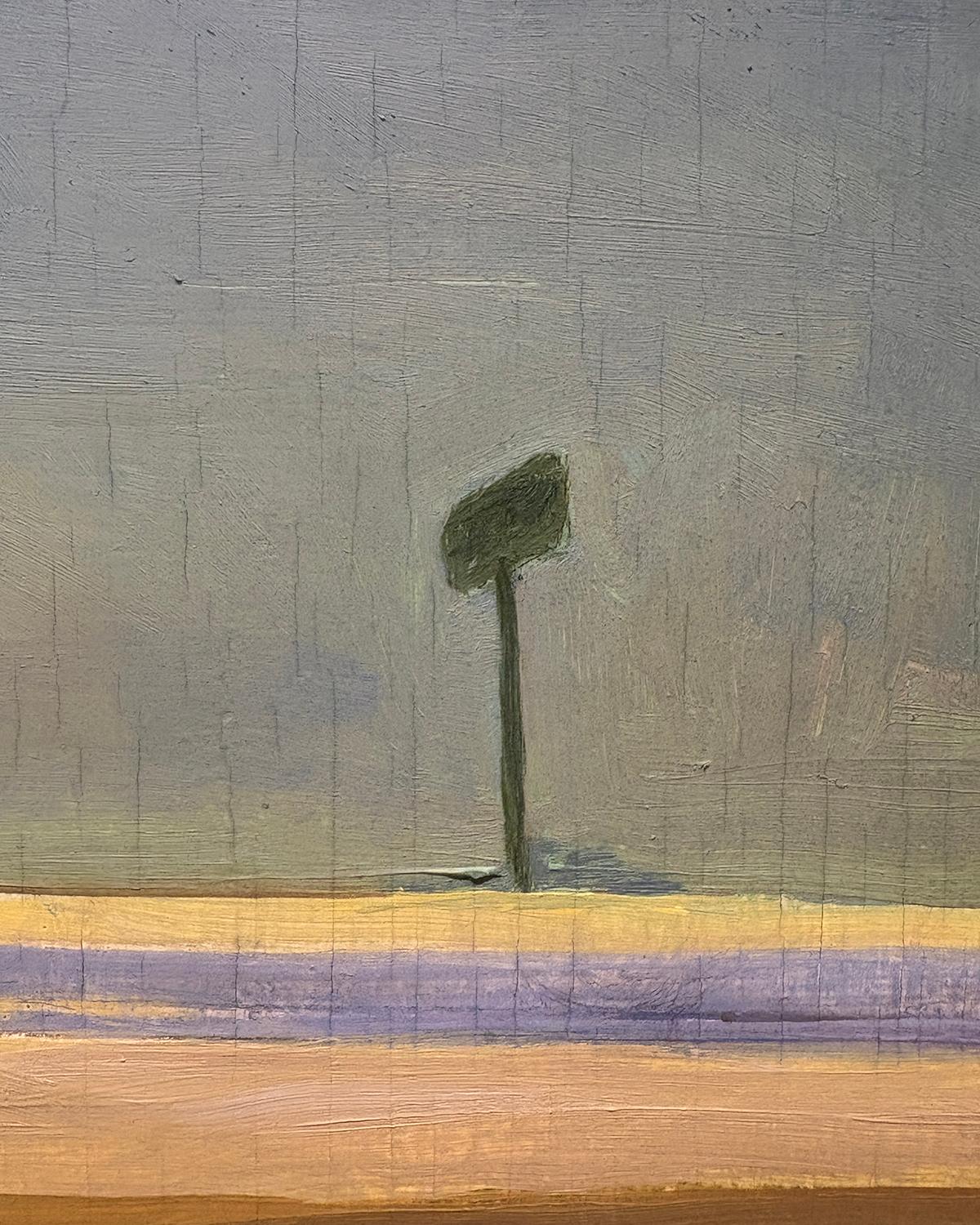 Highway Signage (Oil Painting of Signs in the Distance) For Sale 1