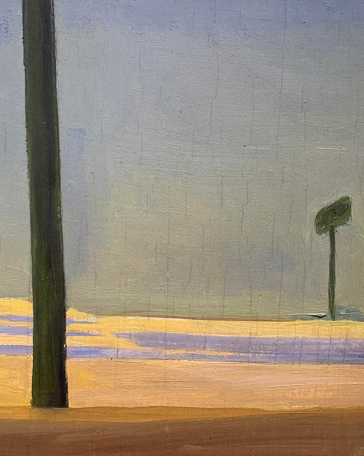 Highway Signage (Oil Painting of Signs in the Distance) For Sale 4