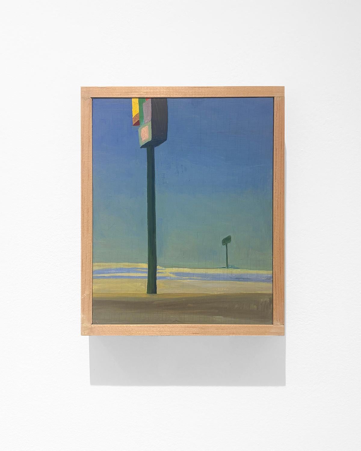 Highway Signage (Oil Painting of Signs in the Distance) For Sale 5