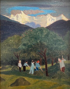The Zinalrothorn - Alpine Landscape by 20th century British artist Margaret Gere