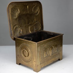 Margaret Gilmour School. Scottish Arts & Crafts coal box with thistle detail