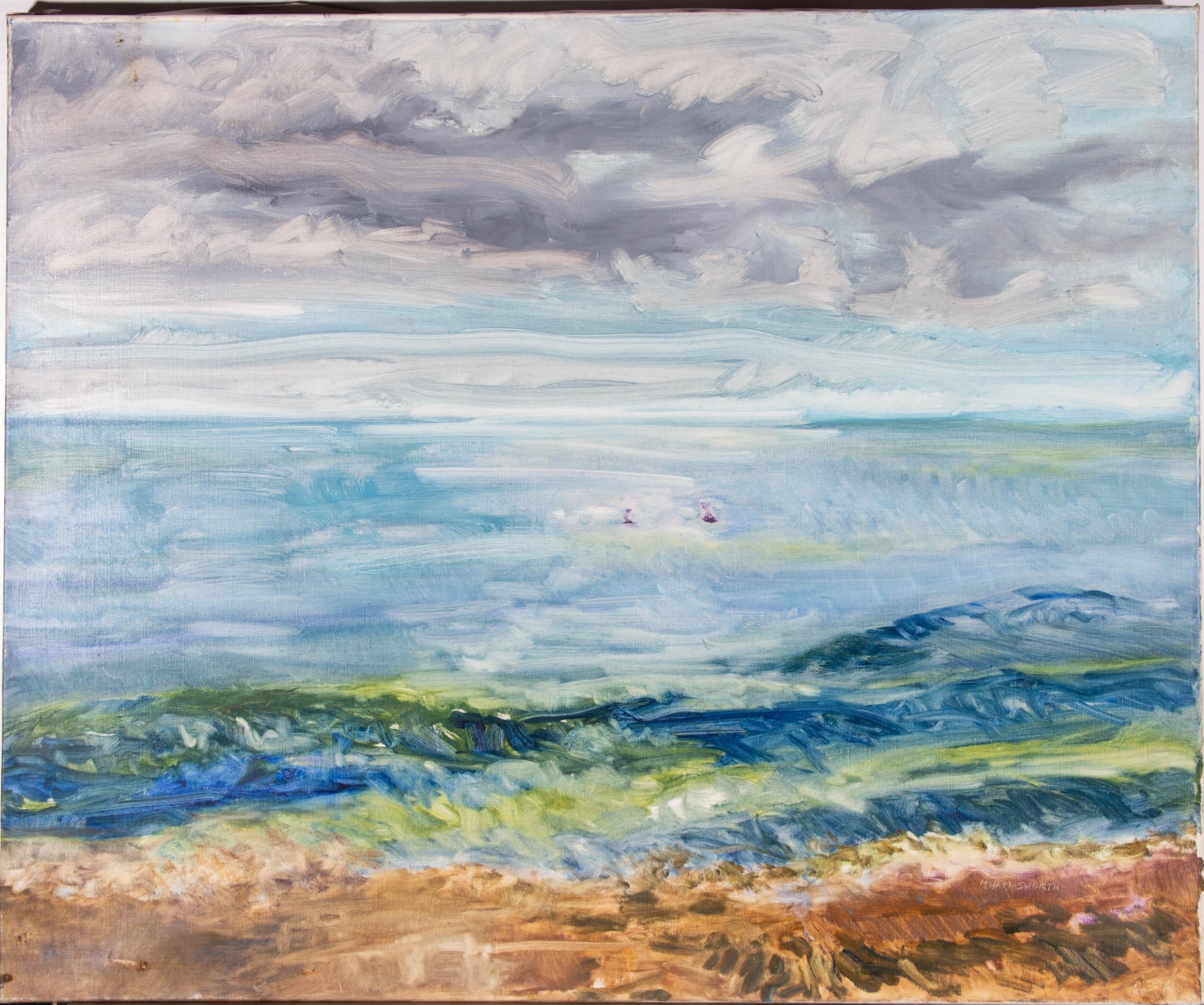 Margaret Harmsworth (1928-2007) - 20th Century Oil, Blue Landscape 1