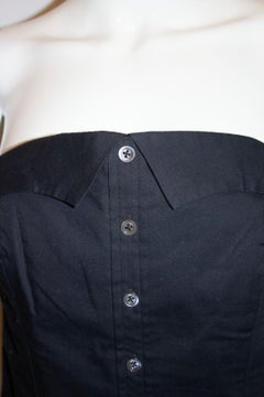 Margaret Howell Black Cotton Bustier