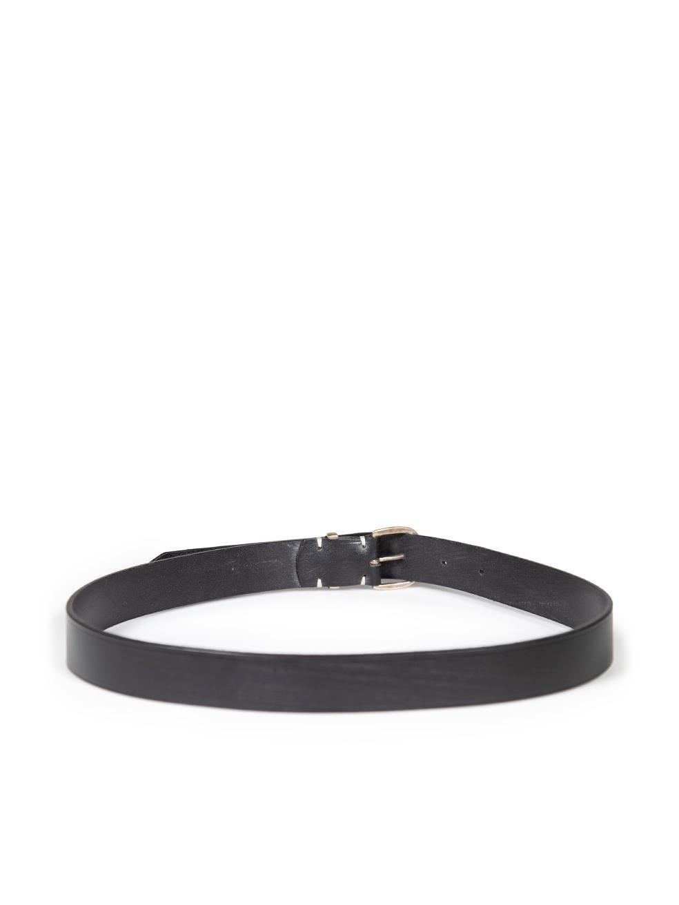 Women's Margaret Howell Black Leather Waist Belt For Sale