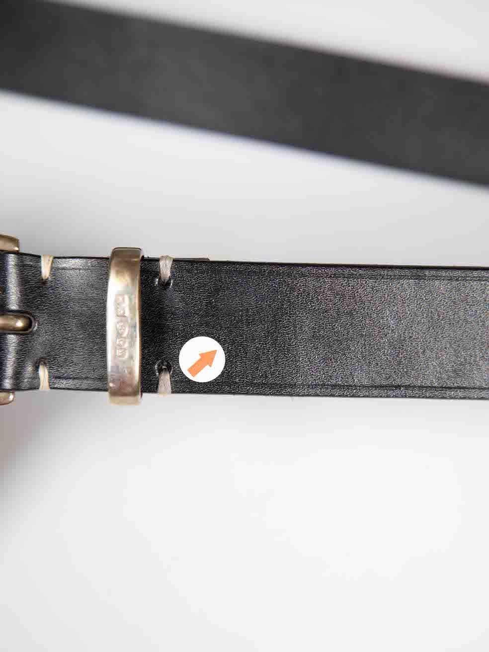 Margaret Howell Black Leather Waist Belt For Sale 1