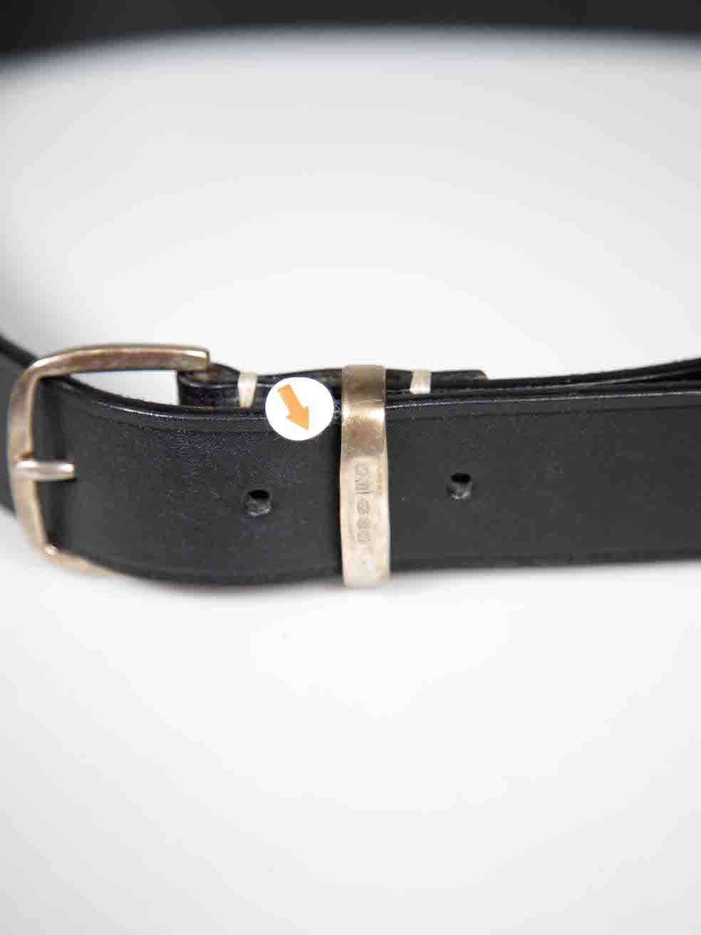 Margaret Howell Black Leather Waist Belt For Sale 3