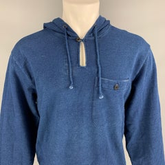 MARGARET HOWELL Size M Indigo Cotton Hooded Sweatshirt