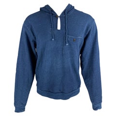 MARGARET HOWELL Size M Indigo Cotton Hooded Sweatshirt