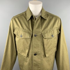 MARGARET HOWELL Size XS Olive Cotton Patch Pockets Jacket