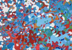 Commemorate, Original Contemporary Red, White, and Blue Abstract Painting