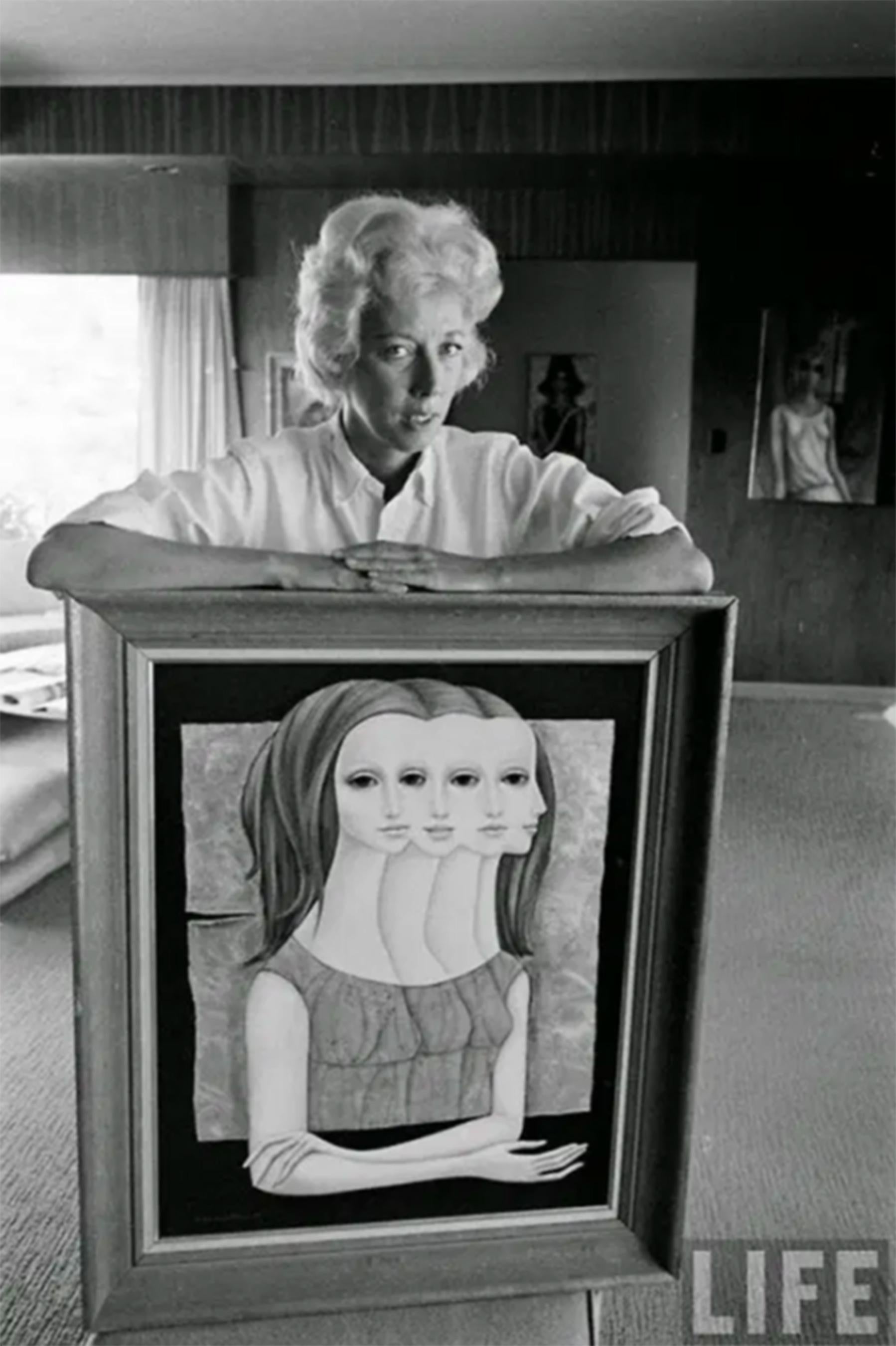 Best Friends - Beige Figurative Painting by Margaret Keane