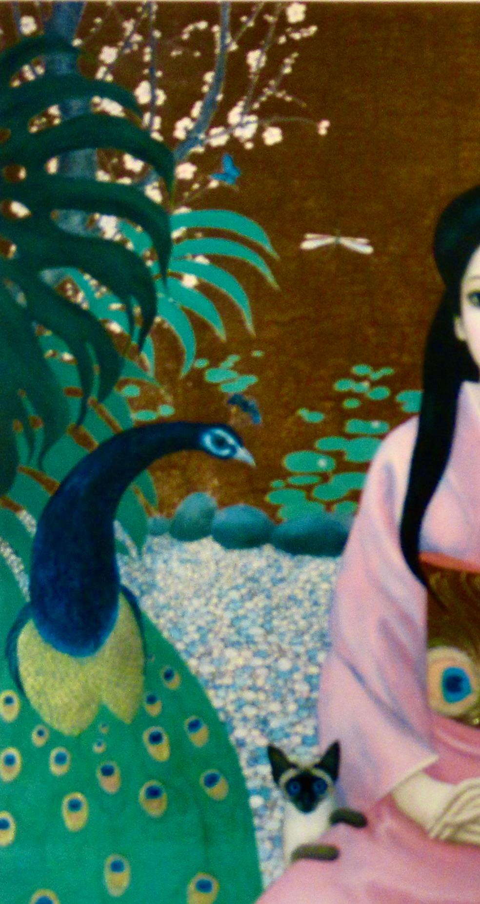 Madame Butterfly - Black Figurative Print by Margaret Keane