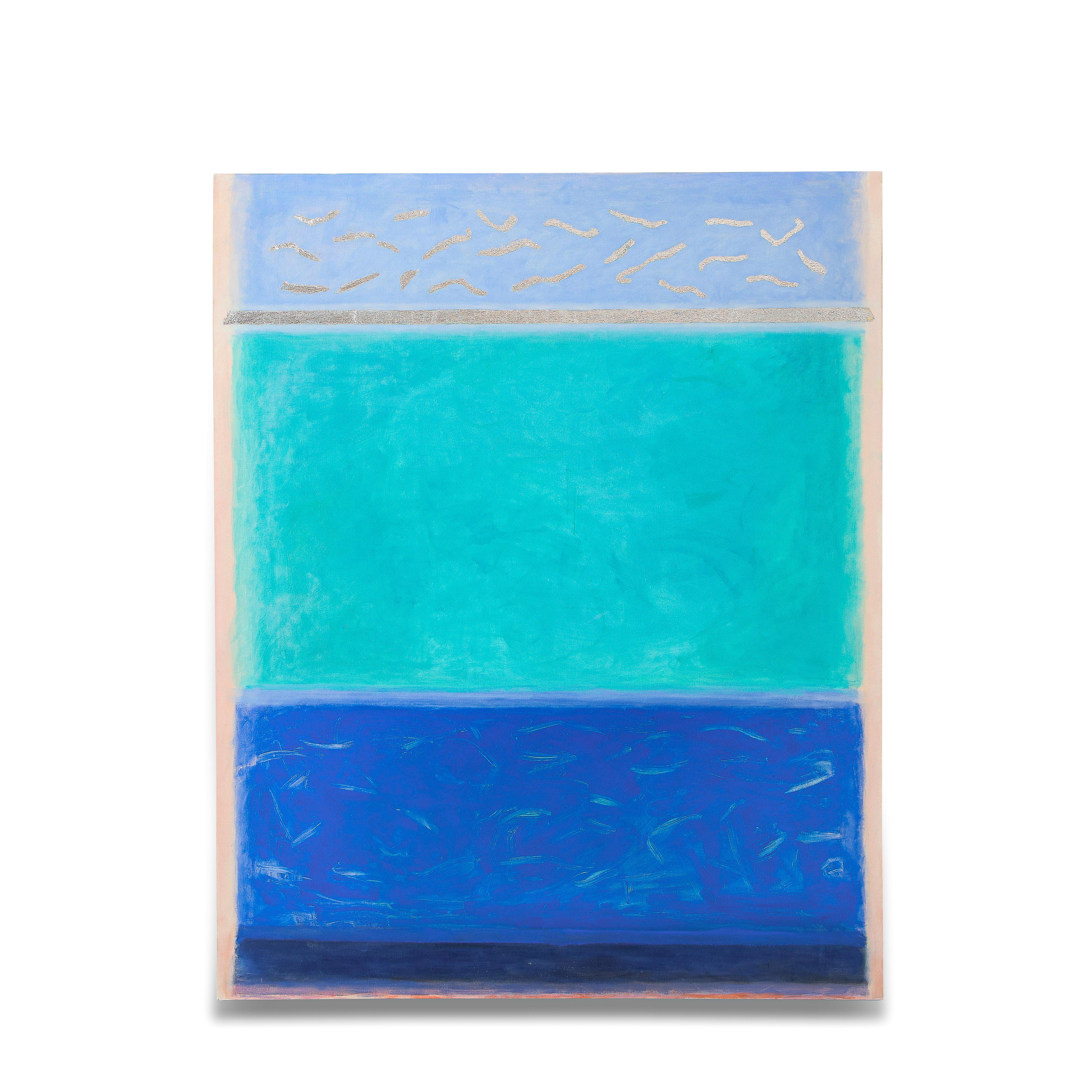 Abstract Painting di Margaret Kennedy - Piscina per David Hockney
