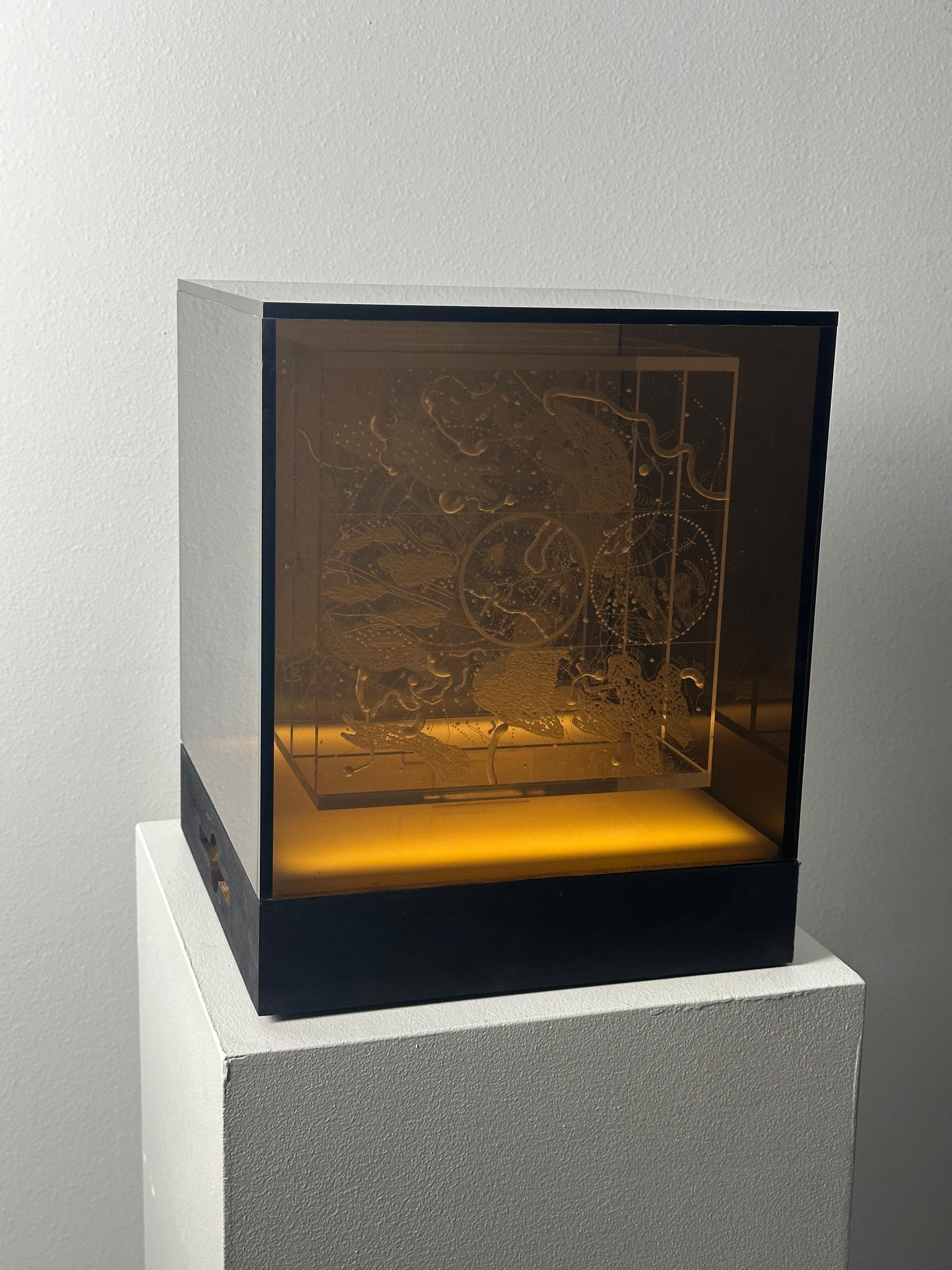 Schwebende Bilder (Schwarz), Abstract Sculpture, von Margaret Koscielny
