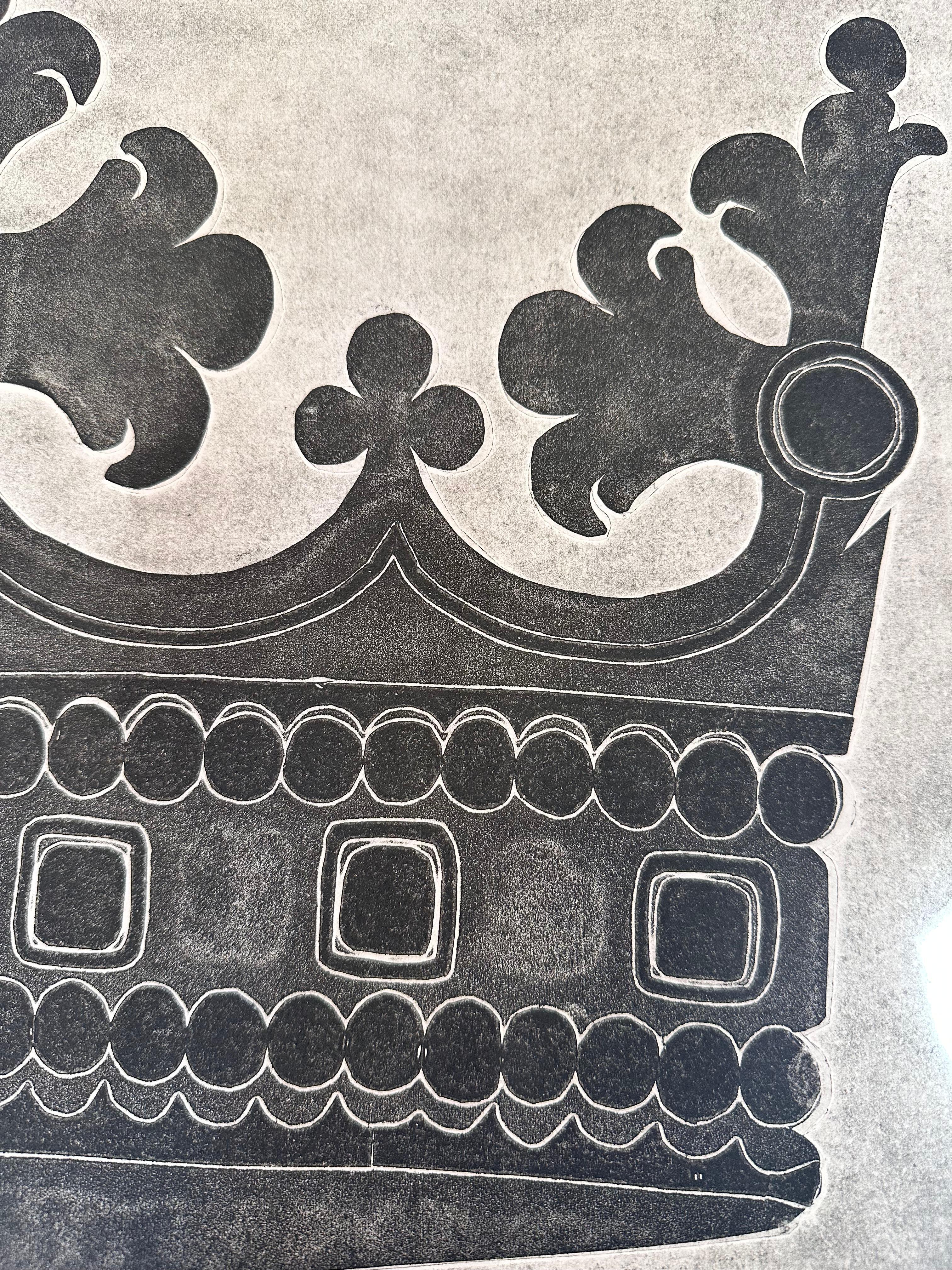 Duke Duchess I, Krone Monotypie Schwarz Grau Royalty Tiara, 2021 im Angebot 2