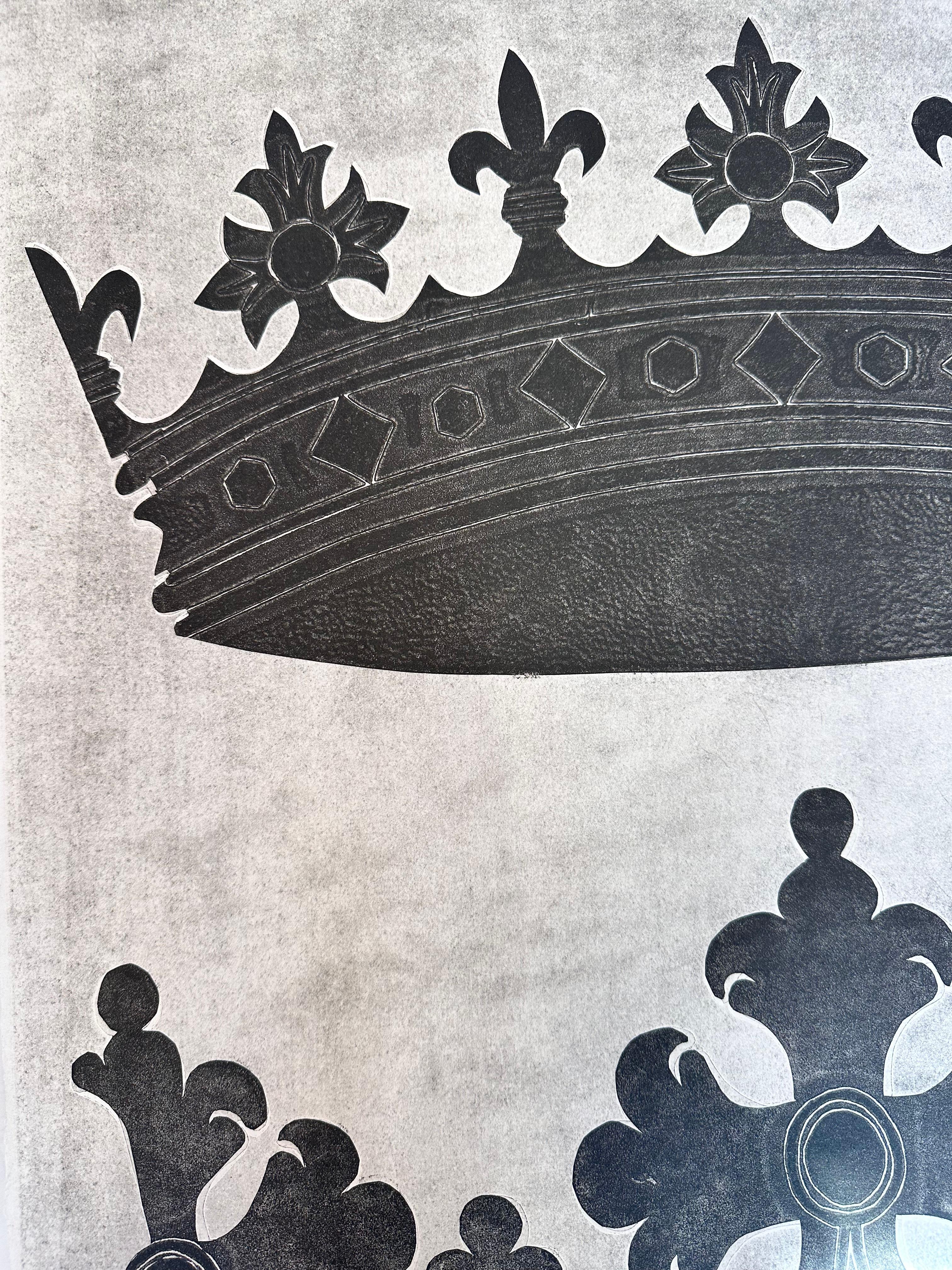 Duke Duchess I, Krone Monotypie Schwarz Grau Royalty Tiara, 2021 im Angebot 5