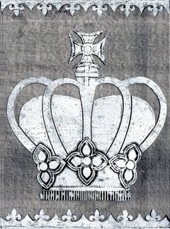 Monarch IV - Crown Monotype White Gray Royal King Fleur-de-lis, 2021